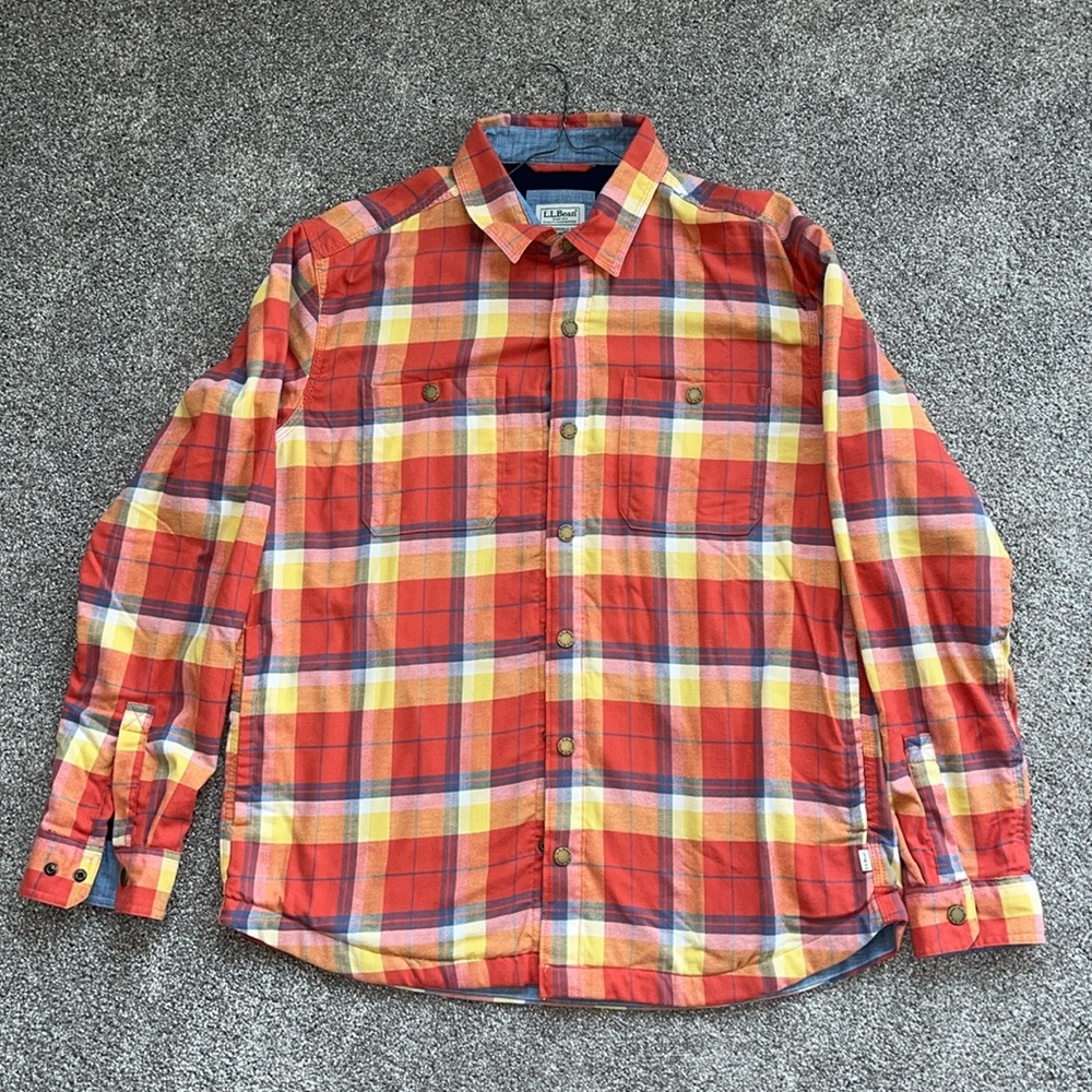 NWOT LL Bean Fleece Lined Flannel Plaid Shirt Jacket